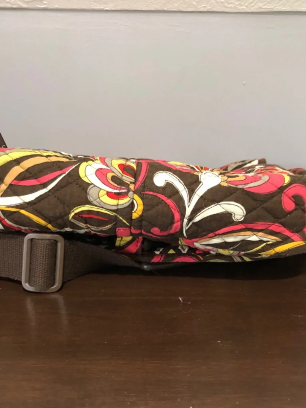 Vera Bradley Puccini Print Floral Laptop Crossbody Messenger Bag